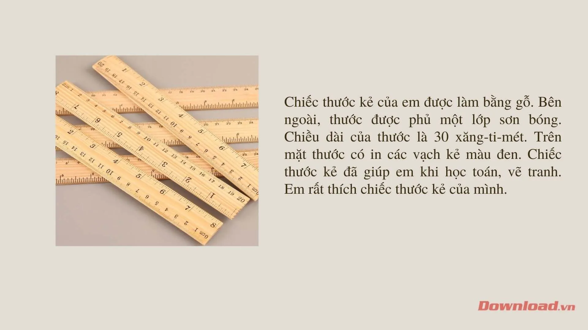 Tập làm văn lớp 2: Viết 4 – 5 câu giới thiệu về một đồ vật được làm từ tre hoặc gỗ