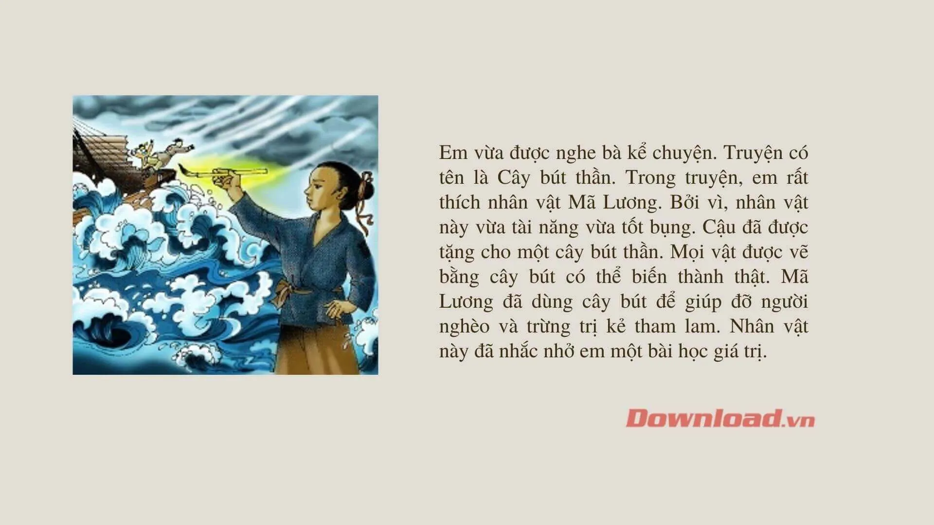 Tập làm văn lớp 3: Đoạn văn nêu lí do thích hoặc không thích một nhân vật trong câu chuyện đã đọc hoặc đã nghe