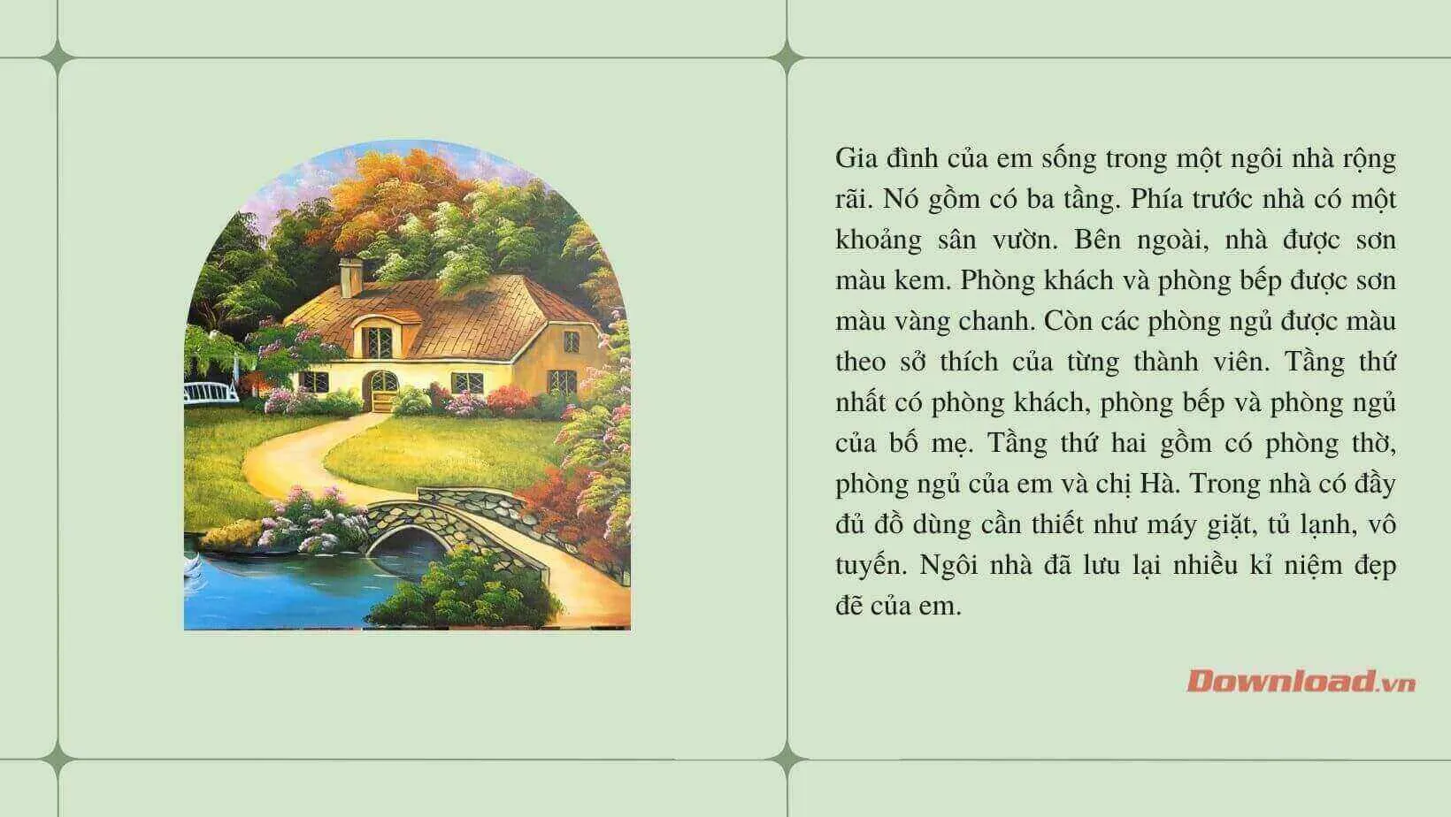 Tập làm văn lớp 3: Tả ngôi nhà của gia đình em (32 mẫu)