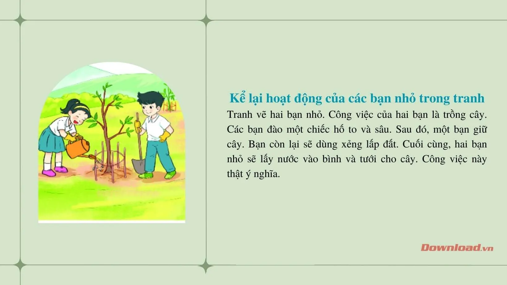 Tập làm văn lớp 3: Viết đoạn văn kể lại hoạt động của các bạn nhỏ trong tranh