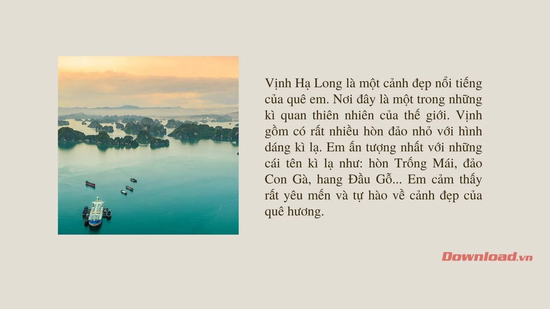 Tập làm văn lớp 3: Viết đoạn văn nêu tình cảm, cảm xúc của em về cảnh vật quê hương