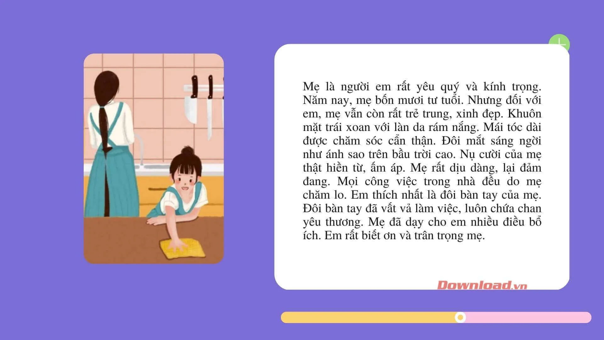 Tập làm văn lớp 3: Viết đoạn văn nêu tình cảm, cảm xúc của em với người thân