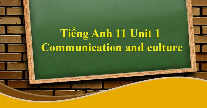 Tiếng Anh 11 Unit 1: Communication and culture/ CLIL