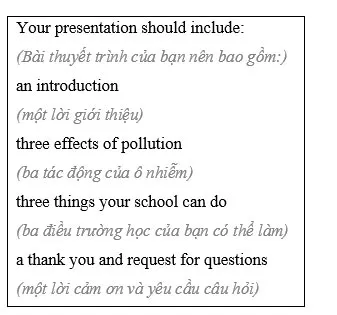 Tiếng Anh 8 Semester 1 Project (Optional)