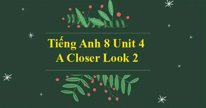 Tiếng Anh 8 Unit 4: A Closer Look 2