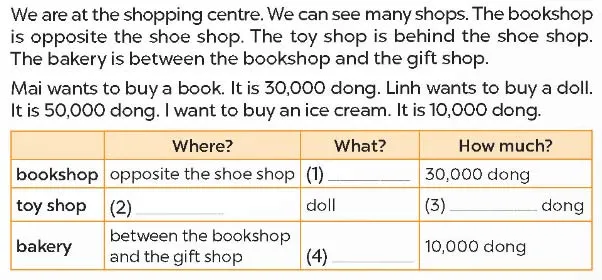 Tiếng Anh lớp 4 Unit 18: Lesson 3