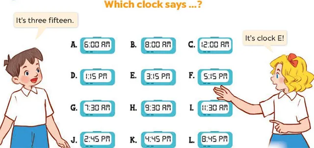 Tiếng Anh lớp 4 Unit 2: Lesson 1