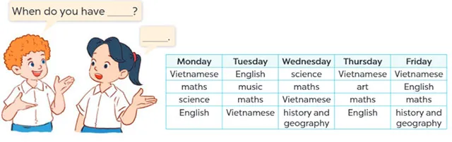 Tiếng Anh lớp 4 Unit 7: Lesson 2