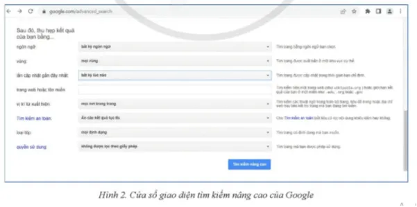 Tin học 11 Bài 2: Thực hành một số tính năng hữu ích của máy tìm kiếm