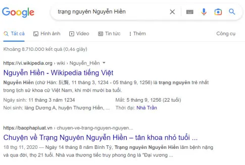 Tin học lớp 4 Bài 1: Tìm kiếm thông tin trên Internet