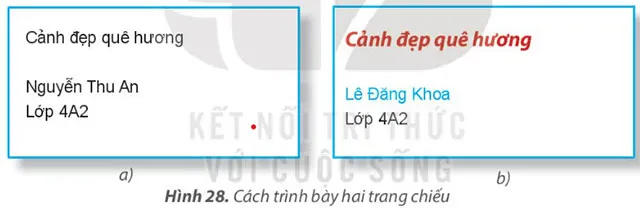 Tin học lớp 4 Bài 8: Định dạng văn bản trên trang chiếu