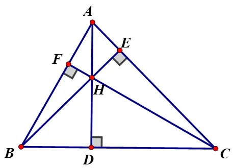 Tính chất trực tâm trong tam giác: Lý thuyết và các dạng bài tập