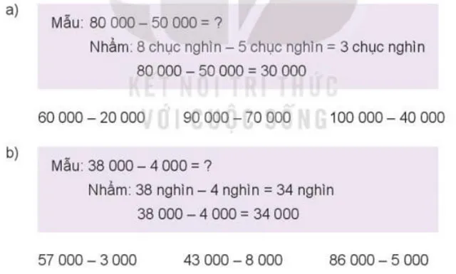 Toán 3 Bài 64: Phép trừ trong phạm vi 100 000