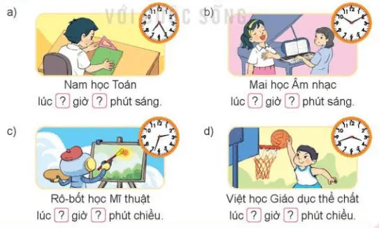 Toán 3 Bài 66: Xem đồng hồ. Tháng – năm