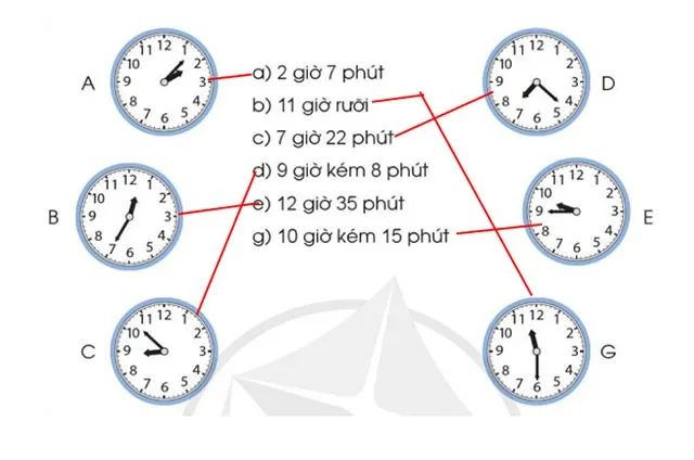 Toán 3: Thực hành xem đồng hồ (tiếp theo)