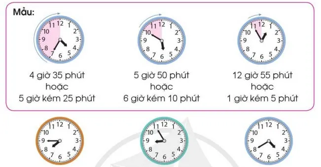 Toán 3: Thực hành xem đồng hồ