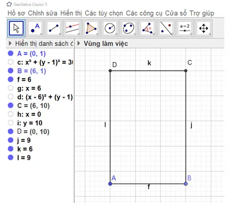 Toán 8 Vẽ hình đơn giản với phần mềm GeoGebra