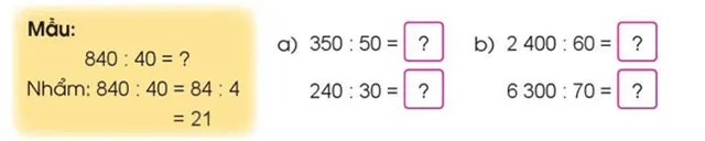 Toán lớp 4 Bài 39: Chia cho 10, 100, 1 000,…