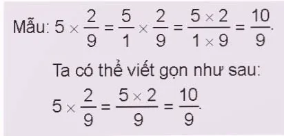 Toán lớp 4 Bài 63: Phép nhân phân số