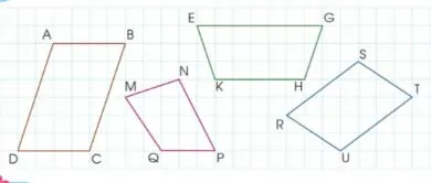 Toán lớp 4 Bài 65: Hình bình hành