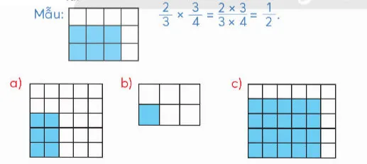 Toán lớp 4 Bài 74: Phép nhân phân số