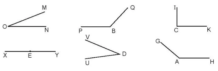 Toán lớp 4 Bài 8: Góc nhọn, góc tù, góc bẹt