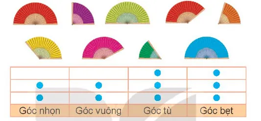 Toán lớp 4 Bài 8: Góc nhọn, góc tù, góc bẹt