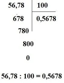 Toán lớp 5: Chia một số thập phân cho 10, 100, 1000, … trang 65