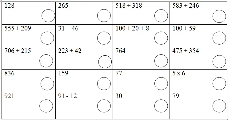 Tuyển tập đề thi Violympic Toán lớp 3 vòng 1 đến vòng 19