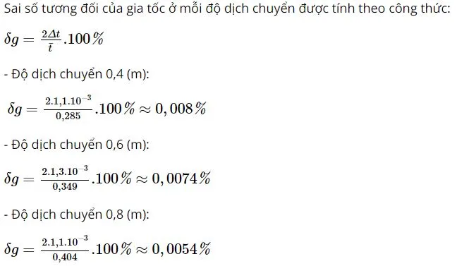 Vật lí 10 Bài 8: Thực hành đo gia tốc rơi tự do