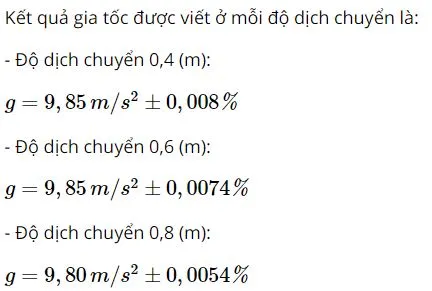 Vật lí 10 Bài 8: Thực hành đo gia tốc rơi tự do