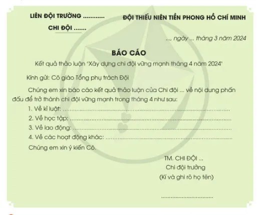 Viết: Viết báo cáo – Tiếng Việt 4 Cánh diều