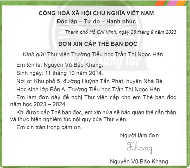 Viết: Viết đơn – Tiếng Việt 4 Chân trời sáng tạo