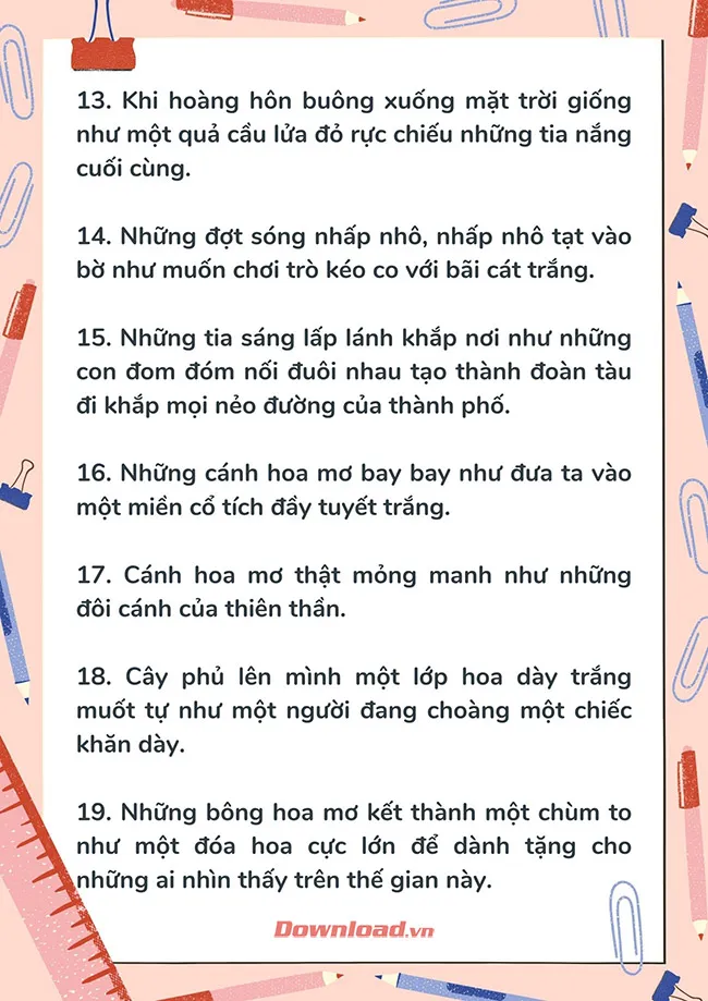 100 câu so sánh văn miêu tả Hay, độc đáo