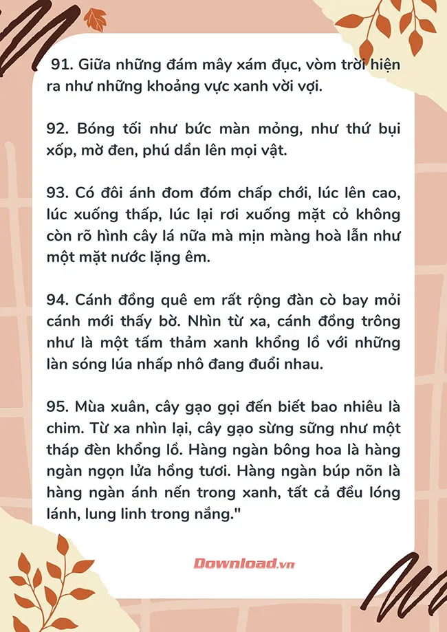 100 câu so sánh văn miêu tả Hay, độc đáo