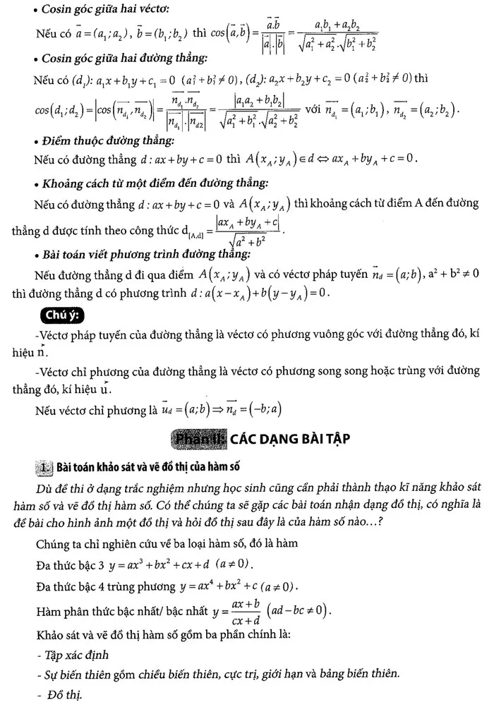 11 chuyên đề trọng tâm giải nhanh trắc nghiệm môn Toán