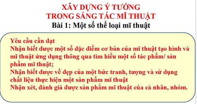 Bài giảng điện tử môn Mĩ thuật 6 sách Kết nối tri thức với cuộc sống (Cả năm)