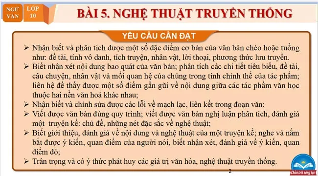 Bài giảng điện tử môn Ngữ văn 10 sách Chân trời sáng tạo (Cả năm)