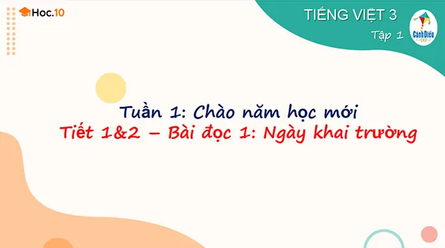 Bài giảng điện tử môn Tiếng Việt 3 sách Cánh diều (Cả năm)