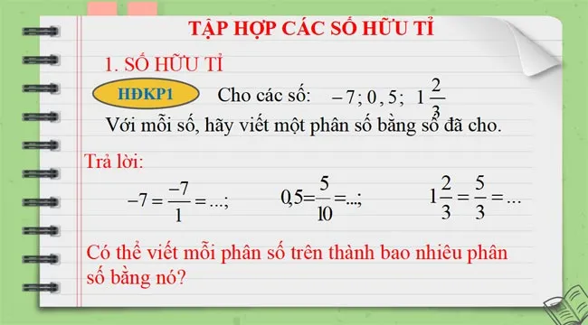 Bài giảng điện tử môn Toán 7 sách Chân trời sáng tạo