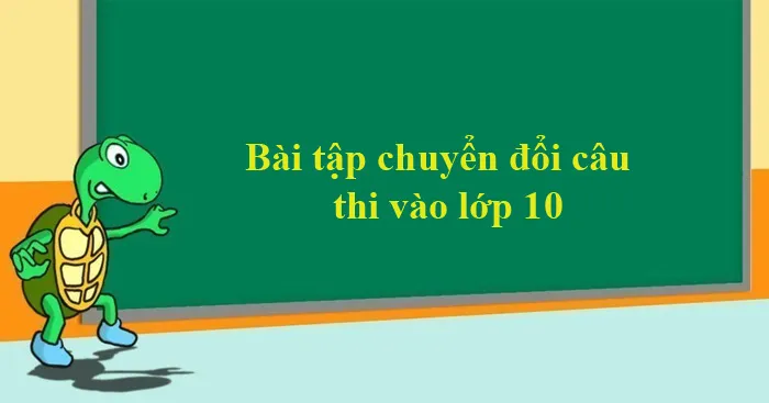 Bài tập chuyển đổi câu tiếng Anh thi vào lớp 10