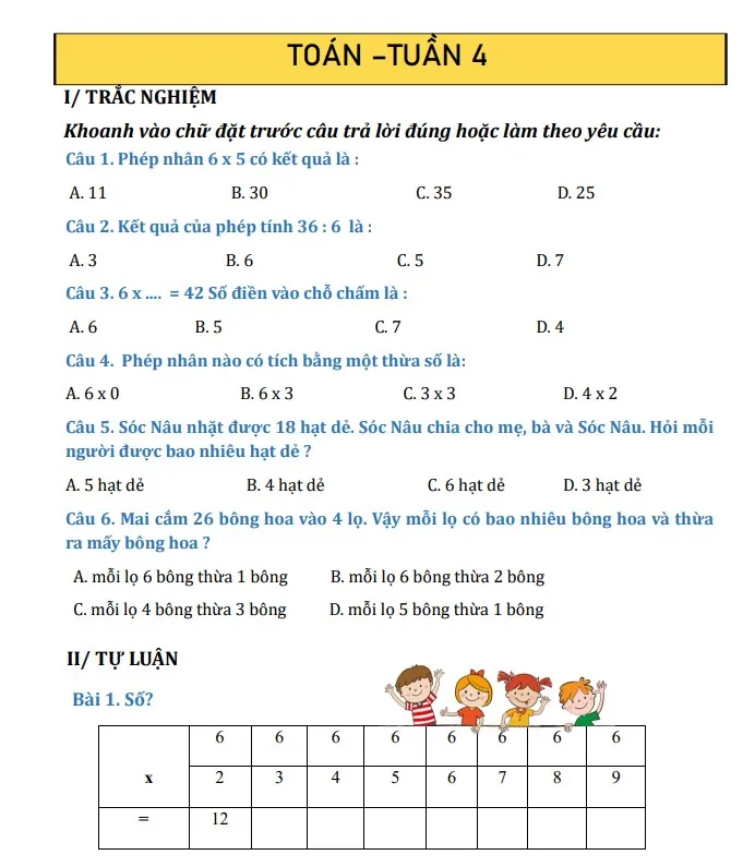 Bài tập cuối tuần lớp 3 môn Toán Kết nối tri thức Học kì 1