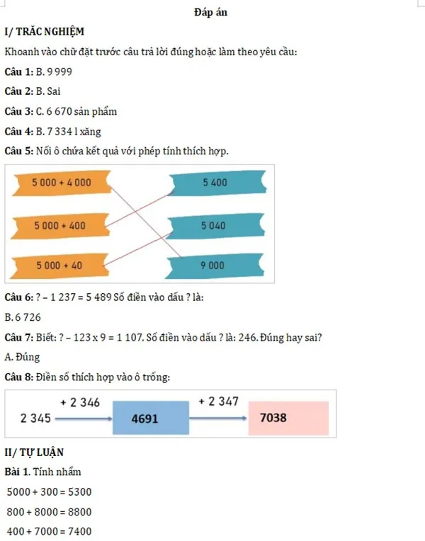 Bài tập cuối tuần lớp 3 môn Toán Kết nối tri thức Học kì 2