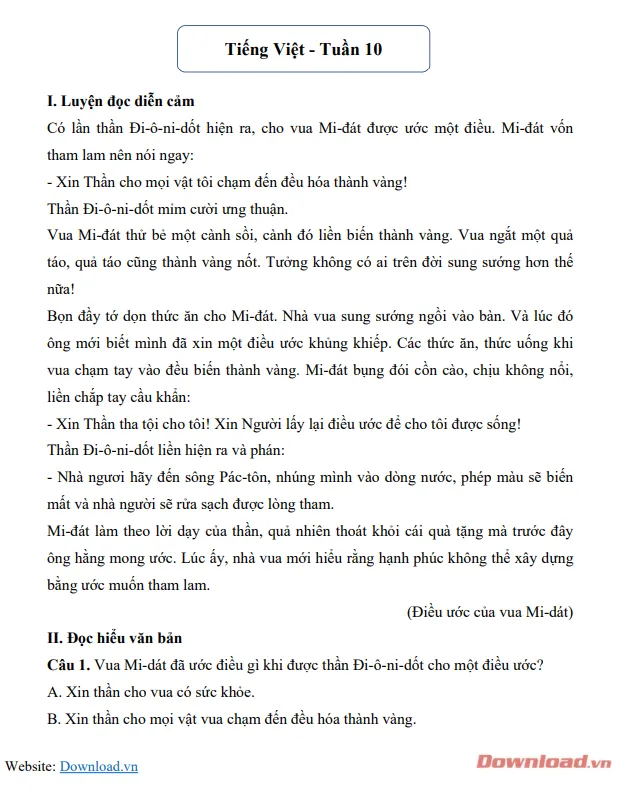 Bài tập cuối tuần lớp 4 môn Tiếng Việt sách Cánh diều (Cả năm)