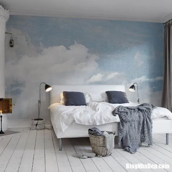 Bí quyết trang trí phòng ngủ lấy cảm hứng từ đám mây cực lãng mạn