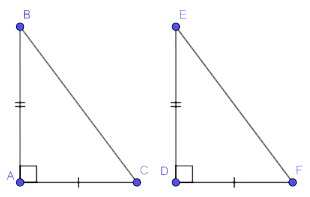 Các trường hợp bằng nhau của tam giác vuông