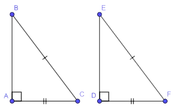 Các trường hợp bằng nhau của tam giác vuông