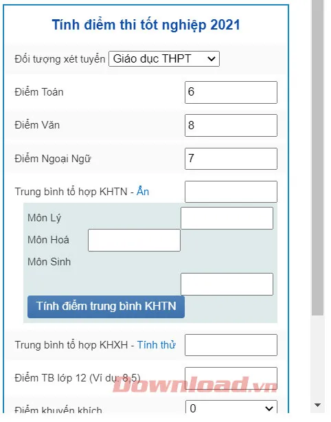 Cách tính điểm tốt nghiệp THPT năm 2023