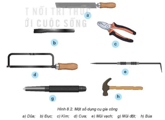 Công nghệ 8 Bài 8: Gia công cơ khí bằng tay