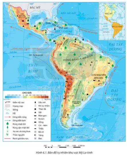 Địa lí 11 Bài 6: Vị trí địa lí, điều kiện tự nhiên, dân cư và xã hội khu vực Mỹ La-tinh
